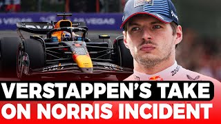 Verstappen quotnot going to cryquot after Norrisincident  GPFans F1 News [upl. by Ahsiliw]