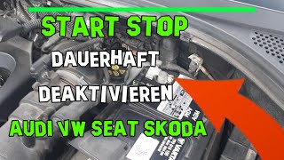 Start Stop dauerhaft deaktivieren Batterie Sensor abziehen Start Stop ohne Software VW Vag Seat SSA [upl. by Mehelhteb476]