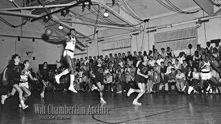 17 year old Wilt Chamberlain CATCHES a shot and runs the fast break [upl. by Vincent]