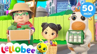 Lellobee  Wheels On The Bus  Learning Videos For Kids  Education Show For Toddlers [upl. by Reyem]