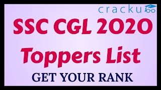 SSC CGL 2020 Toppers List  Get your Rank [upl. by Tybald]