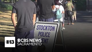 Recruits attend Stockton police recruitment event [upl. by Zsazsa480]