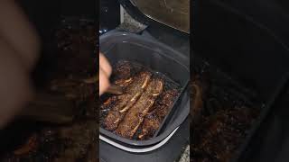 Beef Flanken Ribs 😋 beef reels foodie airfryer eating [upl. by Nnovahs106]