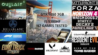 I5 9300HF  GTX 1050 3GB  17 GAMES TESTED [upl. by Nairrot]