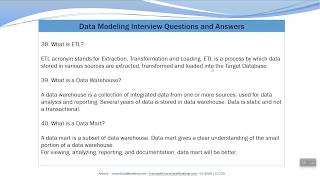 What is ETL What is DataWarehouse  What is Data Mart  Data Modeling Interview Questions amp Answer [upl. by Slinkman]