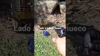 perforación tarro metálico pistola traumatica no letal viralvideo army pistolastraumaticas [upl. by Evangelia]