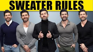 5 Sweater Wearing RULES All Men Should Follow STOP LOOKING STUPID [upl. by Tutto431]