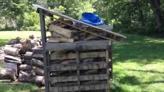 Free Pallet Firewood Bins With Roof [upl. by Berkshire575]