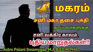 மகரம் ராசி  சனி வக்ர காலம் புதிய மாறுதல்கள்  magaram rasi palan 2024 in tamil [upl. by Eniamert]