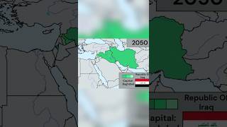 The Future Of Iraq  2024  2100 animation history animatedmap edit iraq iran arabgeography [upl. by Annaohj]