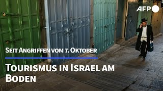 Tourismus in Israel liegt seit 7 Oktober am Boden  AFP [upl. by Yenaiv]