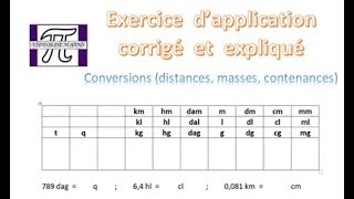 CONVERSIONS  Unités de distance masse contenance [upl. by Orlov]