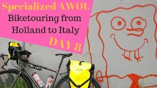 Specialized AWOL bike touring  From Holland to Italy day 8 [upl. by Nyletac]