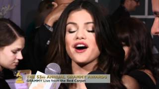 Selena Gomez Interview at the Grammy Awards [upl. by Darrow340]