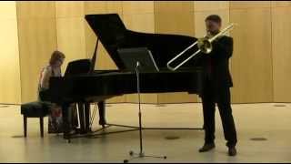 Joseph Jongen  Aria et Polonaise for trombone and piano [upl. by Ruenhcs894]