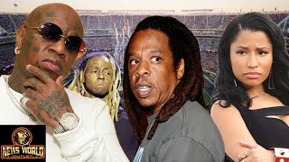 Birdman and Nicki Minaj THREATEN Jay Z after Wayne superbowl snub “They gonna respek us on Gladys” [upl. by Adikam]