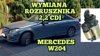 Jak wymienić rozrusznik MERCEDES W204 22 CDI 88kW wymiana rozrusznika demontaż wyjęcie naprawa [upl. by Genni388]