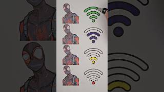 SpiderMan Verse 3 Miles Morales WiFi Drawing spiderman art shorts [upl. by Ennaej]