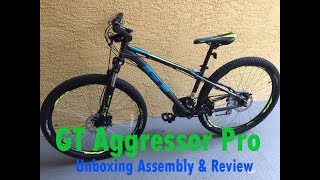 GT Aggressor Pro 275 Mountain Bike unboxing amp assembly review DICKS 34999 [upl. by Ardnasak303]