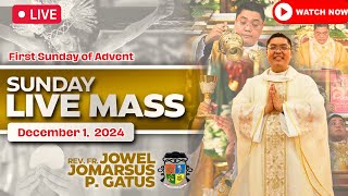 SUNDAY FILIPINO LIVE MASS TODAY II DECEMBER 1 2024 II FR JOWEL JOMARSUS GATUS [upl. by Atiugram]