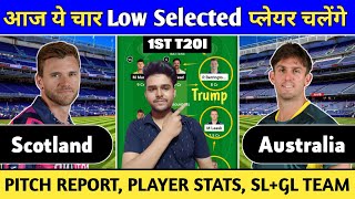 SCO vs AUS Dream11 Prediction  1st T20I  SCO vs AUS Dream11 Prediction Today Match  SCO vs AUS [upl. by Yul]