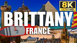 Bretagne France 8K ULTRA HD Aerial view Best Places to Visit in Brittany Chill house music [upl. by Shwalb]