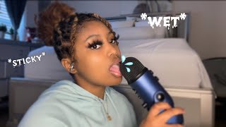 ASMR wet mouth sounds 100 SENSITIVITY 🤤💦 [upl. by Itsirk12]