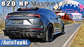 820HP Lamborghini Urus Mansory Venatus  0300kmh Autobahn POV amp INSANE SOUND by AutoTopNL [upl. by Sire]