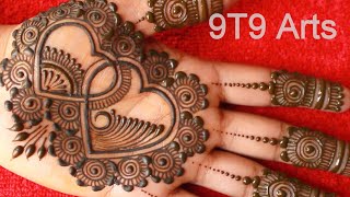 Latest Unique Heart Shape Mehndi Design for Front handsValentine Day Special Simple Mehndi Designs [upl. by Thorman790]