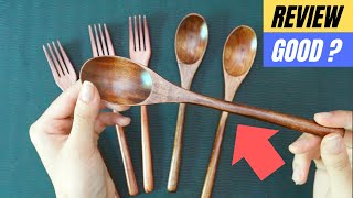 Wooden Spoon and Fork Set Review Amazon [upl. by Laurens]