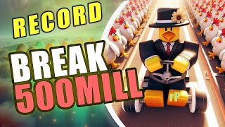 Race Clicker Breaking 500 Million Speed  Roblox [upl. by Lenni]