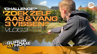 CHALLENGE zoek wormen en vang 3 vissen GURUSATHOME vlog 3 Tackle Guru Benelux [upl. by Rickert165]