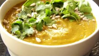 SOUPE DE LENTILLES VERTES AUX CAROTTES ET CUMIN VEGAN [upl. by Nomelc]