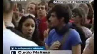 Scontri a Roma la testimonianza diretta di Curzio Maltese [upl. by Seidule341]