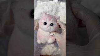 Adorable Strawberry Lemonade Chubby Squishy Kitty cat squishy diy cute handmade asmr [upl. by Petta509]