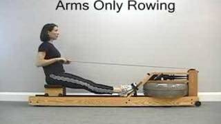 WaterRower Rowing Technique  Arms Only Rowing [upl. by Adhamh239]