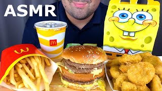 ASMR McDonalds Happy Meal Big Mac Chicken Nuggets Sandwich amp Fries Mukbang Eating Sounds [upl. by Tessie]