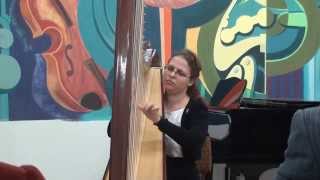 G F Handel  Chaconne Nana Sotirova  harp [upl. by Nirb]