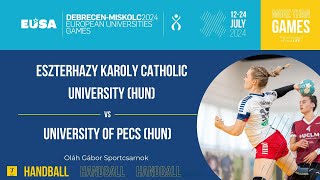 Handball Women  Eszterhazy Karoly Catholic University HUN  University of Pecs HUN [upl. by Hako]