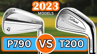 New TITLEIST T200 vs TAYLORMADE P790  New 2023 Iron Battle [upl. by Acirfa87]