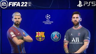 FIFA 22 PS5  Barcelona Vs PSG  UEFA Champions League [upl. by Coonan361]