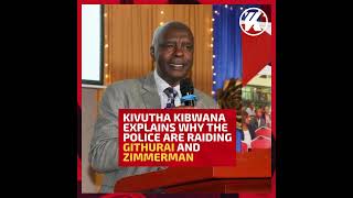 Kivutha Kibwana explains why police are raiding Githurai and Zimmerman during an X Twitter Space [upl. by Ailin]