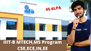 IIITBangalore MTech and MS Programs  Gate cutoff Fees Scholarship Placements etc [upl. by Nedgo]