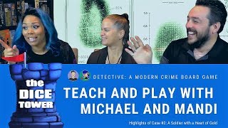 SPOILERS Detective A Modern Crime Board Game  Teach amp Play with Michael and Mandi [upl. by Penrod]