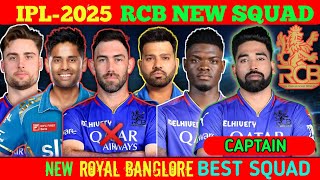 ROYAL CHALLENGE BANGLORE  Probable Squad For IPL 2025 New Team [upl. by Tisman]