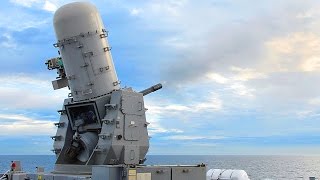 Phalanx CIWS Closein Weapon System In Action  US Navys Deadly Autocannon [upl. by Milena817]