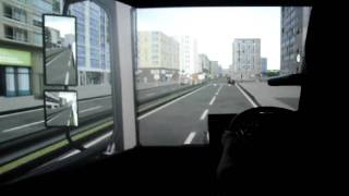 Symulator jazdy samochodem ciężarowym i autobusem cz1 HD [upl. by Sokim135]