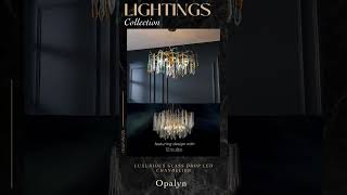 Opalyn  Lightings  Luxurious Glass Drop LED Chandelier [upl. by Ocirne918]