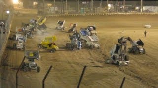 IRA Sprint Car Crash 09012013 141 Speedway [upl. by Noswal461]