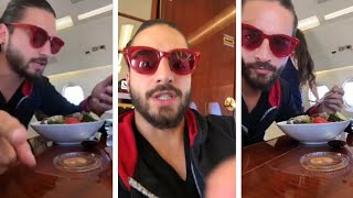 Maluma en vivo desde Jet privado  12 de Mayo 2018 [upl. by Ihsakat672]